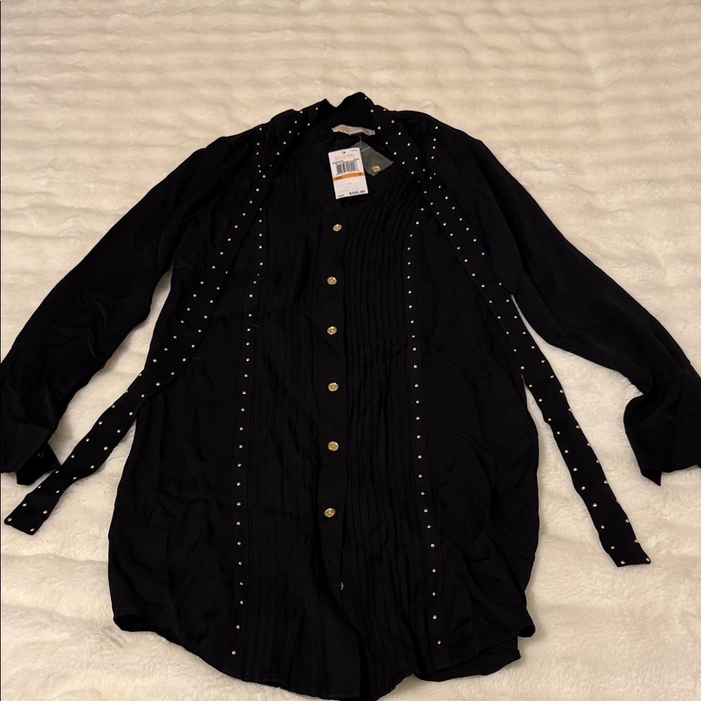 Michael Kors Elegant Black Button-Up Women's Top and/or fashion dress. Size: S.